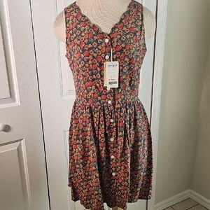 Floral Silk Dress - Multicolor By BALL ON.